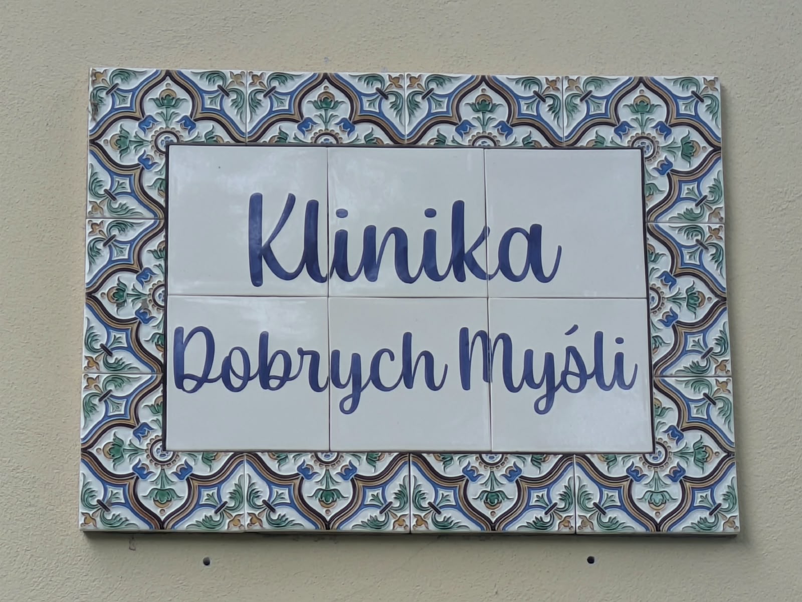 Tabliczka Klinika Dobrych Myśli